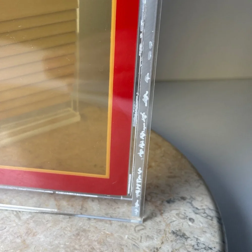 VTG Time Magazine Baby of the Year Acrylic Picture Frame Stationery Set Clear